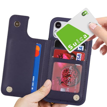 iCoverCase Compatible with iPhone 11 Pro Phone Case with Card Holder, Wallet Case for Women Men RFID Blocking PU Leather Protective Case 5.8 Inch (Dark Blue) - color: Dark Blue