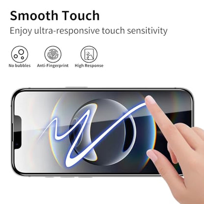 3 Pack Tempered Glass Screen Protector for iPhone 16E + 3 Pack Camera Lens Protector, 9H Hardness, HD Clear, Scratch Resistant, Case Friendly, Easy Install - size: iPhone 16E