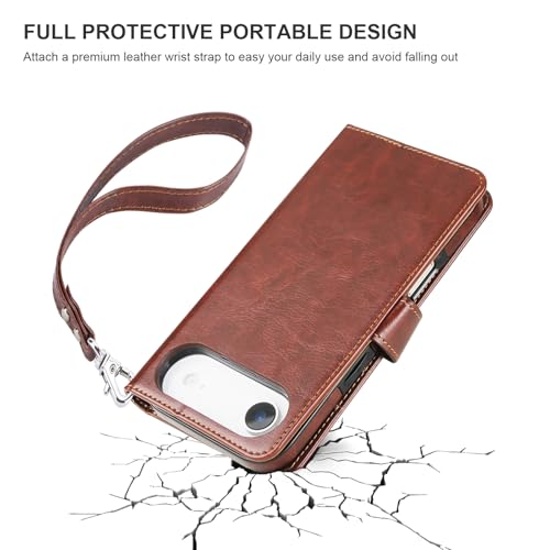 Bocasal for MagSafe Wallet Case Card Holder for iPhone 17 Air, Brown - color: Brown for MagSafe