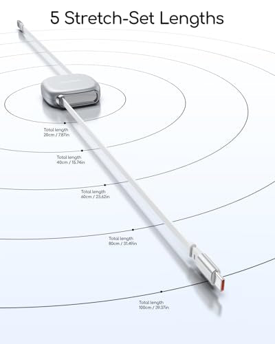 240W Retractable USB C Cable for Phones,Grey,3.3ft,2pack - color: Grey, size: 2Pack-3.3ft