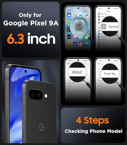 SPIDERCASE Magnetic for Google Pixel 9A Case, Black - color: Black, size: Pixel 9A