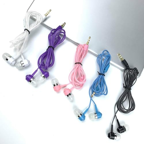 10 Packs 3.5mm Wired Earbuds Bulk in Ear, Mix Color Headphones