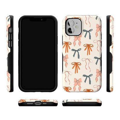 Casely iPhone 12 Mini Case | Gourdy Girlie | Harvest Bows | Bold Protective Design | MagSafe Compatible Design - color: Gourdy Girlie | Harvest Bows, size: Iphone 12 Mini