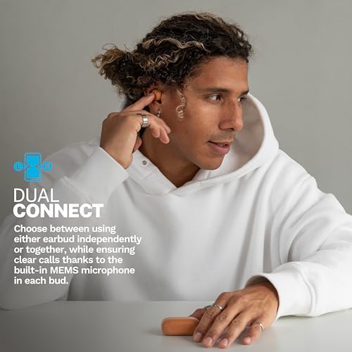 JLab, Go Air Pop+ Tones, True Wireless Earbuds, Bluetooth Earbuds with Microphone, Dual Connect, EQ3 Sound, 7572 W - color: D-7572 W, style: Nude
