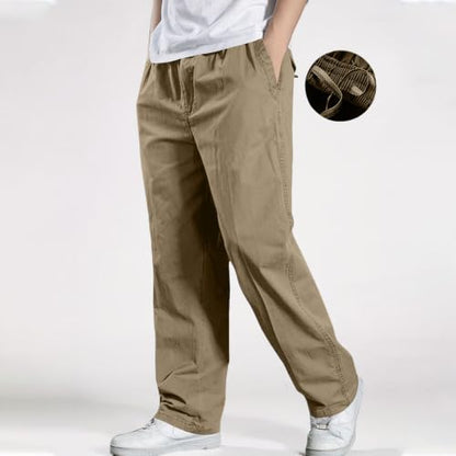 Mens Casual Pants Canvas Breathable Tactical Water Resistant Flap Pockets Golf BDU Casual Tactical Pants for Men - color: A Ginger, size: X-Large
