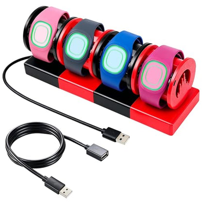 Modular Charging Stand for MagicBand+, Expandable 2-4 Slot Dock - color: 4-Slot Modular Pack
