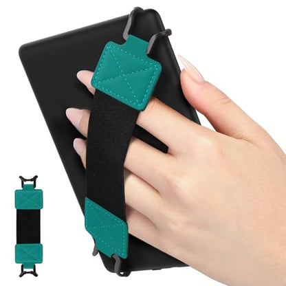 MoKo Security Hand-Strap for 6-8" Kindle eReaders Fire Tablets, Jade Green - color: B-jade Green, style: Black Strap