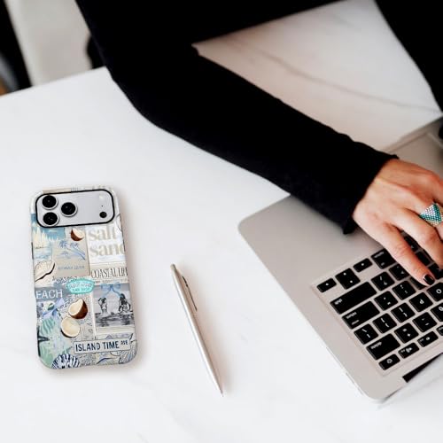 Case Compatible with iPhone 17 Pro Max,Fall Prevention Hybrid 2-Layer Hard Shell Phone Cover for Girls Boys,Beach Coast Collage - color: Beach Coast Collage, size: iPhone 17 Pro Max