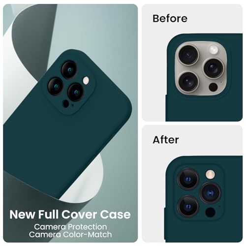 FireNova Designed for iPhone 16 Pro Case, 6.3", Teal | Silicone Upgraded [Camera Protection] Phone Case, with Soft Anti-Scratch Microfiber Lining Inside - color: Teal, size: Iphone 16 Pro