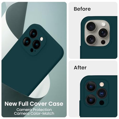 FireNova Designed for iPhone 16 Pro Case, 6.3", Teal | Silicone Upgraded [Camera Protection] Phone Case, with Soft Anti-Scratch Microfiber Lining Inside - color: Teal, size: Iphone 16 Pro