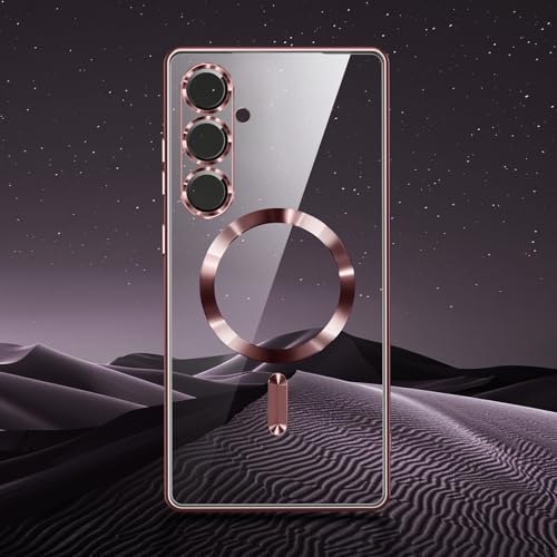 Hurgoer for Samsung Galaxy S25 Plus Case.Soft TPU Electroplated Frame Cover with Clear Back.Drop Tested Protective Full Body s24 Plus Case.Thin Light Slim【Not Magsafe】 (Rose Gold, S25/S24 Plus) - color: Rose Gold, size: S25/S24 Plus