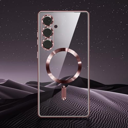 Hurgoer for Samsung Galaxy S25 Plus Case.Soft TPU Electroplated Frame Cover with Clear Back.Drop Tested Protective Full Body s24 Plus Case.Thin Light Slim【Not Magsafe】 (Rose Gold, S25/S24 Plus) - color: Rose Gold, size: S25/S24 Plus
