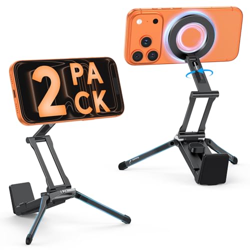 OMOTON TP02 360°Rotating Adjustable Aluminum for MagSafe Tripod,Black&Black - color: 8-Black& Black
