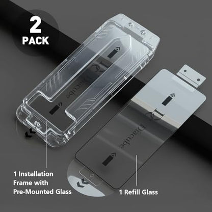 2 PACK Privacy Screen Protector for Samsung Galaxy S24 Ultra [27° Anti-Spy] 9H Hardness Shatterproof Tempered Glass [Auto Dust Removal Installation] Fingerprint ID Unlock, Bubble Free, Case-Friendly, HD Full Coverage - size: Galaxy S24 Ultra