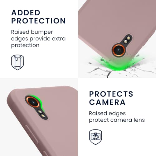 kwmobile Case Compatible with Samsung Galaxy Xcover7 Case - Soft Slim Protective TPU Silicone Cover - Nude Lilac - color: Nude lilac