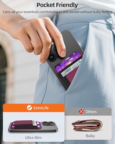 For Magsafe Wallet, 7 Card Holder, RFID Blocking, Strongest Magnet | Magnetic Wallet for iPhone 17/16/15/14/13/12 Series, for iPhone Magsafe Wallets, Vegan Leather, Cherry-new - color: Cherry-New