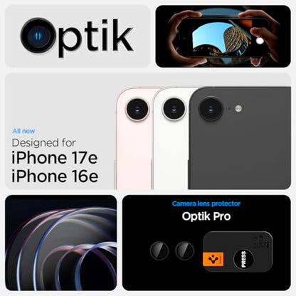Spigen Camera Lens Protector for iPhone 16e/17e - Black