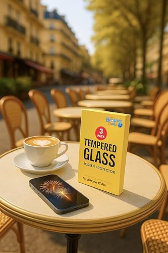 Screen Protector for iPhone 17 Pro – 6.3” – 3-Pack [9H Hardness] Tempered Glass – Scratch and Impact Resistant, Easy Install – High Sensitivity – Case-Friendly