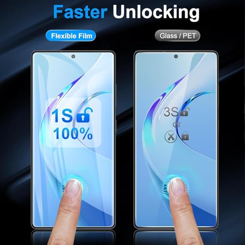 3 Pack Screen Protector for Samsung Galaxy A70s, HD Clear Flexible TPU Hydrogel Film [Not Glass], Full Coverage Anti-Scratch Self-Healing Protective Film, Sensitive Touch, Fingerprint Unlock