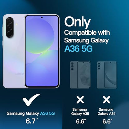 JETech 3 in 1 Matte Case for Samsung Galaxy A36, Lavender - color: Lavender, size: Galaxy A36