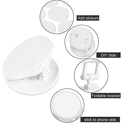 30 Pack Blank Phone Grip Holder, Expandable Phone Grip Stand,White - color: White