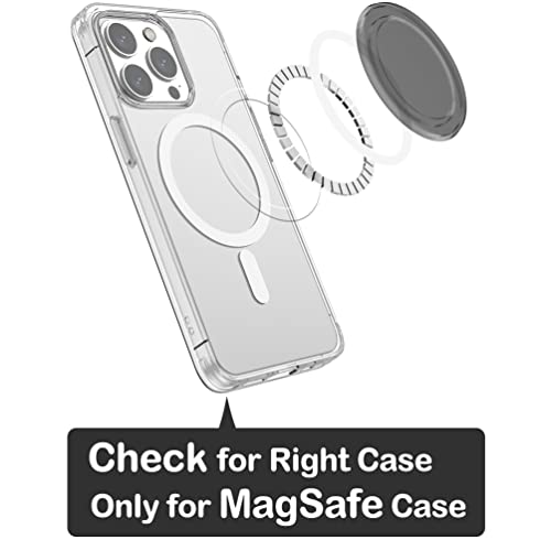 metisinno Magnetic Base Compatible with PopSocket Phone Grips and iPhone MagSafe Cases, Black Translucent - color: Black Translucent