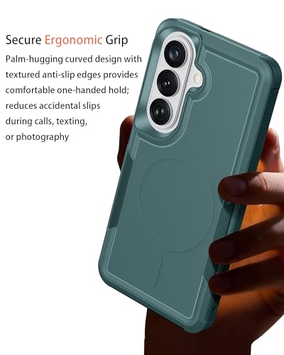 Heavy Duty Magnetic Case for Samsung Galaxy A16/A17/A26, Military Grade Dual Layer Shockproof, Compatible with MagSafe, Matte Finish Protection Cover - color: Green, size: Galaxy A17/A16/A26 6.7 Inch