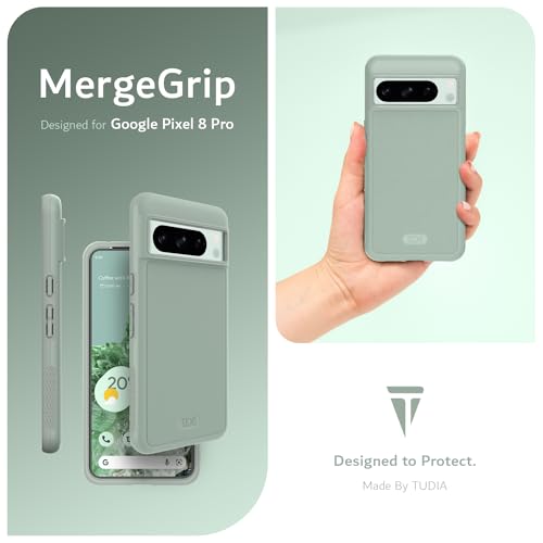 TUDIA MergeGrip [Magsafe Compatible] Designed for Google Pixel 8 Pro Case (2023) - Dual Layer [Military Grade] Shockproof Slim Rugged Tough Heavy Duty Phone Cases - Green Lily - color: Green Lily, size: Magnetic Pixel 8 Pro