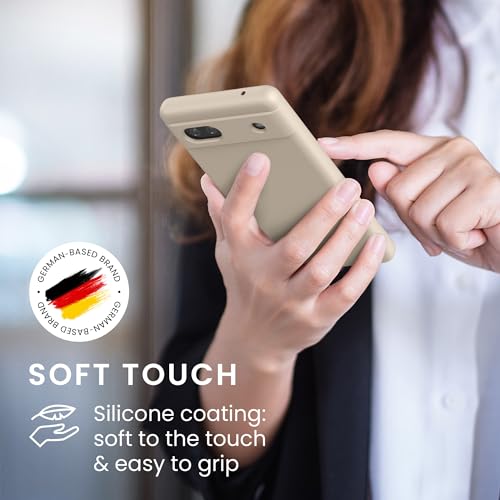 kwmobile Case Compatible with Google Pixel 6a Case - TPU Silicone Phone Cover with Soft Finish - Cream - color: cream, size: Pixel 6a