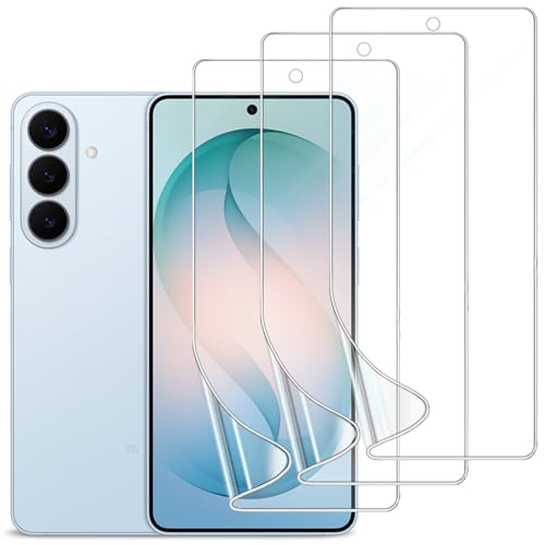 3 Pack Screen Protector Compatible for Samsung Galaxy S26, HD Clear Flexible Soft TPU Hydrogel Film for Samsung Galaxy S26 5G - Support Fingerprint Unlock, High Sensitivity - size: Samsung Galaxy S26