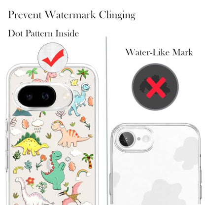 Unov for Pixel 10a Case, Clear with Design, Slim Fit Good Grip, Embossed Phone Case, Shockproof Protective Cover, Raised Camera Protection, Soft TPU, Dinosaur Land - color: Dinosaur Land