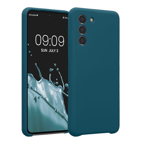 kwmobile Case Compatible with Samsung Galaxy S21 Case - Slim TPU Silicone Phone Cover - Soft Touch Finish - Teal Matte - color: teal matte, size: Galaxy S21