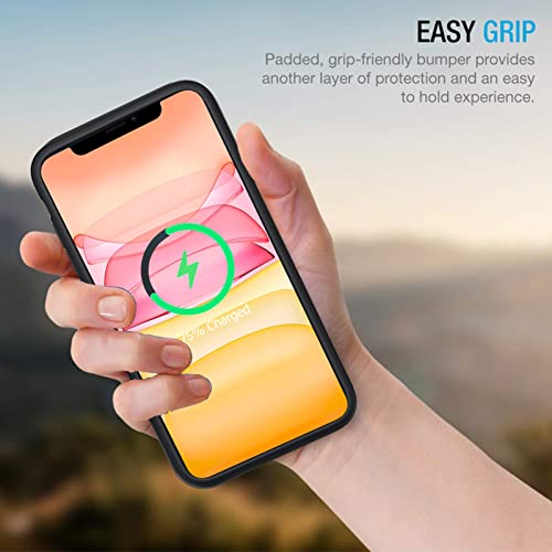 Battery Case for iPhone 11, Enhanced 10000mAh Portable Protective Smart Wireless Charging Case Support Carplay Compatible with iPhone 11 (6.1 inch) Rechargeable Extended Battery Charger Case (Black) - size: iPhone 11