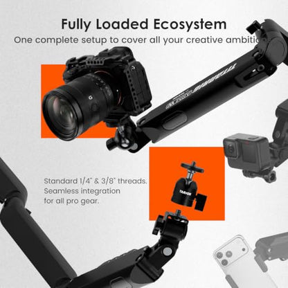 TARION Pneumatic Camera Mount 25" Modular 3-Section Titanrig Arm W - size: Arm W (Pneumatic - Camera)