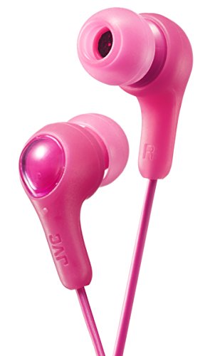 JVC Gumy in Ear Earbud Headphones, Powerful Sound, Comfortable and Secure Fit, Silicone Ear Pieces S/M/L - HAFX7P Pink, 1 Count (Pack of 1) - size: Small