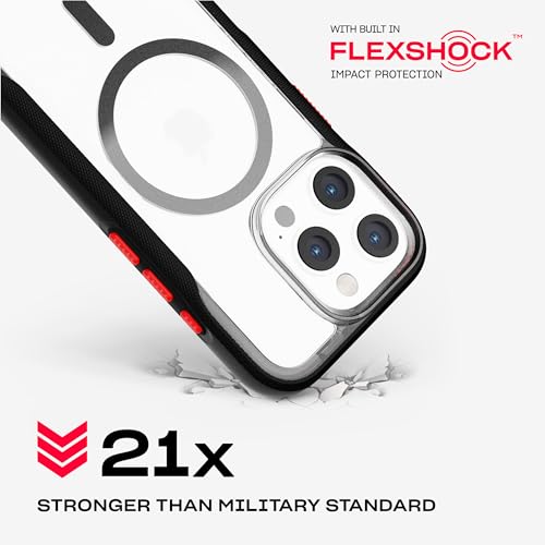 Tech21 EvoPro for iPhone 16 Pro Compatible with MagSafe - Impact Protection Case 21x Military Standard Tested - in Clear/Black - color: Clear/Black, size: iPhone 16 Pro