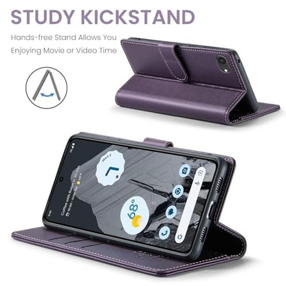 FLIPALM Card Holder Wallet Case for iphone 17e, Purple | Card Holder, RFID Blocking, PU Leather Folio Flip, Kickstand, Protective Shockproof Cover - color: Purple
