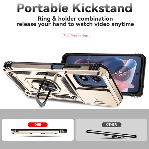 SunStory for Motorola Moto G Play 4G 2024 Case with Kickstand,Gold - color: Gold