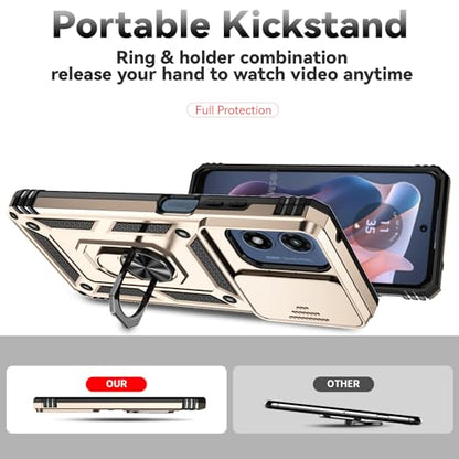 SunStory for Motorola Moto G Play 4G 2024 Case with Kickstand,Gold - color: Gold