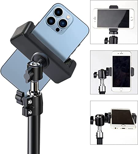 PRAQECZ Universal Cell Phone Tripod Mount Adapter, Phone Holder Clip Connector Head Used for Monopod Selfie Stick Travel Mini Flexible Tripod and More - style: 1 pack