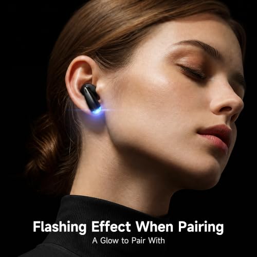 MINISO True Wireless Earbuds with Charging Case, Bluetooth 6.0 Ear Buds - color: Black