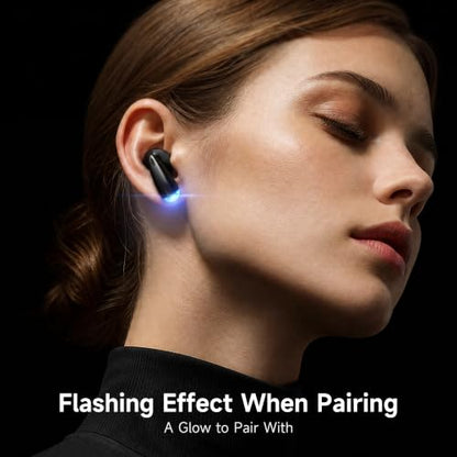 MINISO True Wireless Earbuds with Charging Case, Bluetooth 6.0 Ear Buds - color: Black