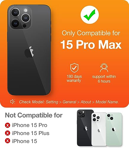 TORRAS Magnetic Slim-Fit for iPhone 15 Pro Max Case, Ultra-Thin 15 ProMax Phone Case Compatible with MagSafe, Lightweight Anti-Scratch Matte Hard iPhone 15 ProMax Case 6.7 inch OriginFit, Grey - color: Titanium Grey
