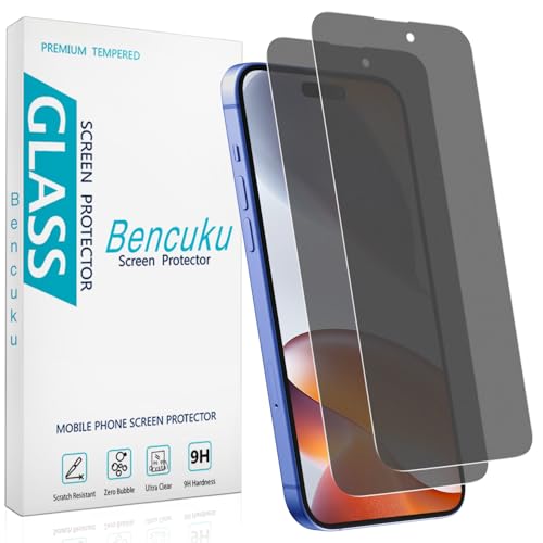 2 Pack Matte Privacy Screen Protector for iPhone 16 Tempered Glass - size: iPhone 16 6.1-Inch