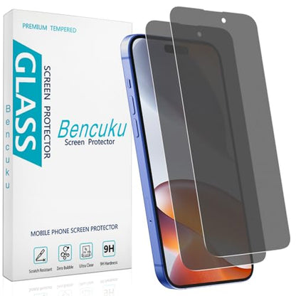 2 Pack Matte Privacy Screen Protector for iPhone 16 Tempered Glass - size: iPhone 16 6.1-Inch