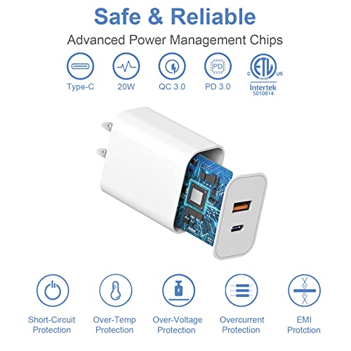 [3 Pack] USB C Charger Block Fast Charging Adpater iPhone 17 Charger Block - color: White, size: 3Pack