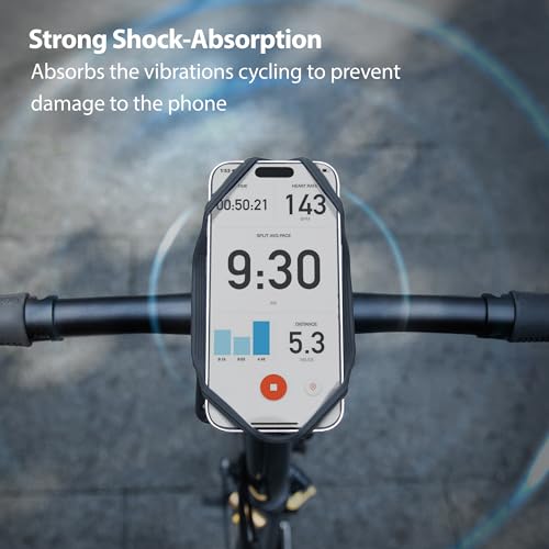 Bone Bike Tie 4 Pro Max, Bike Phone Mount for Stem & T/U-Shaped Handlebars - color: Black