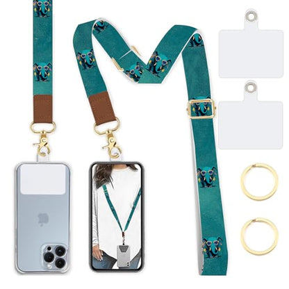 Phone Lanyard Wrist Strap Crossbody Adjustable, Cell Phone Lanyard for Around The Neck Shoulder Wristlet Strap - color: Elephant