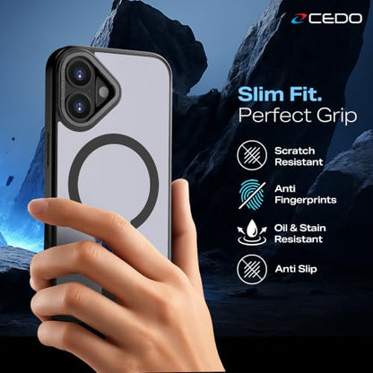 CEDO Magnetic Kickstand Case for iPhone 16, MagSafe Compatible Black - size: iPhone 16