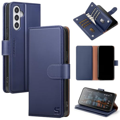 Shieldtop Compatible with Samsung Galaxy S26 Wallet Case with Card Holder,Women Men RFID Blocking PU Leather Flip TPU Protective Cover Credit Card Slots,Phone Case for S26,Dark Blue - color: Dark Blue, size: Samsung Galaxy S26 - 6.3"